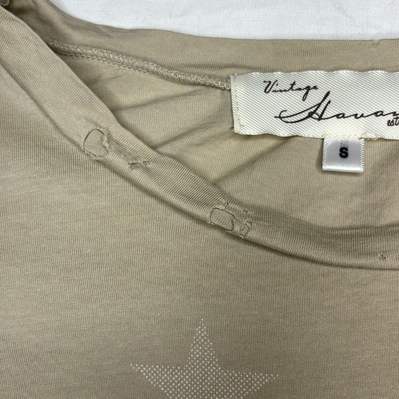 Vintage Havana Distressed Star Crop Top - Size S - Picture 9 of 11